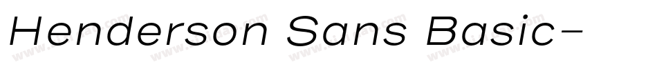 Henderson Sans Basic字体转换